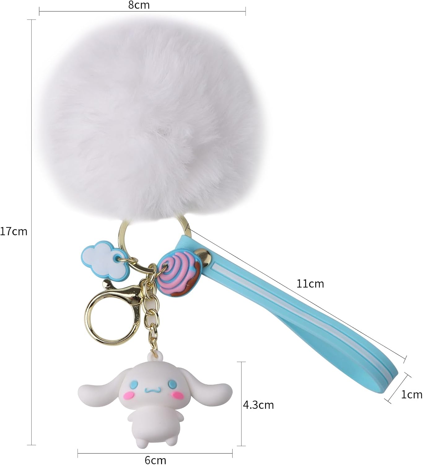 Cute Cinnamoroll Keychain Accessory for Women