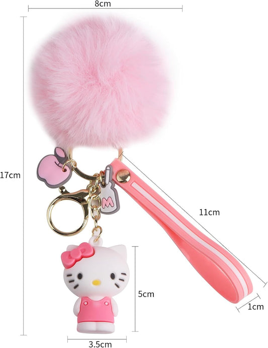 Hello Kitty Cute Keychain Accessory, Key Handbag Charms for Women