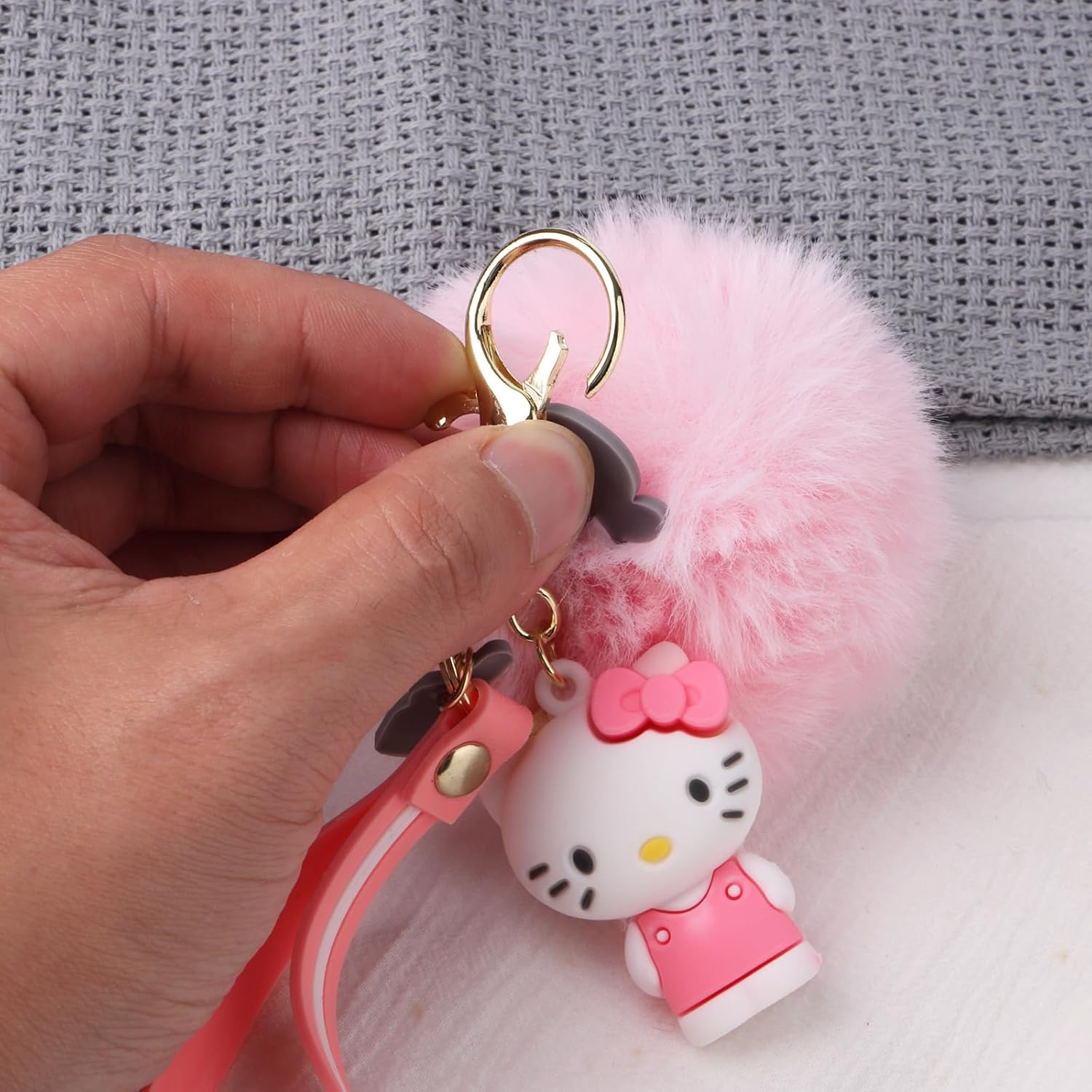 Hello Kitty Cute Keychain Accessory, Key Handbag Charms for Women