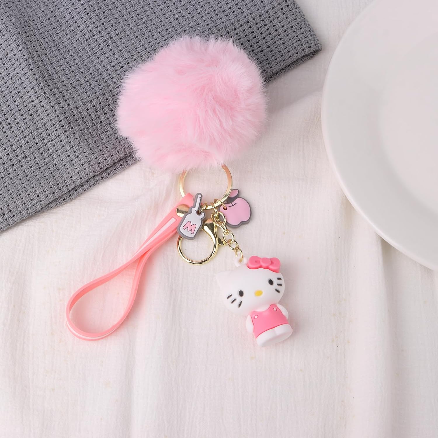 Hello Kitty Cute Keychain Accessory, Key Handbag Charms for Women