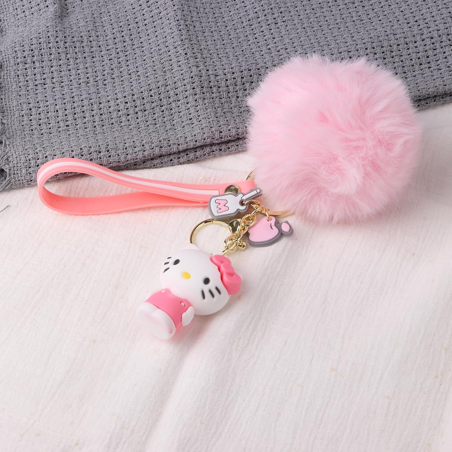 Hello Kitty Cute Keychain Accessory, Key Handbag Charms for Women