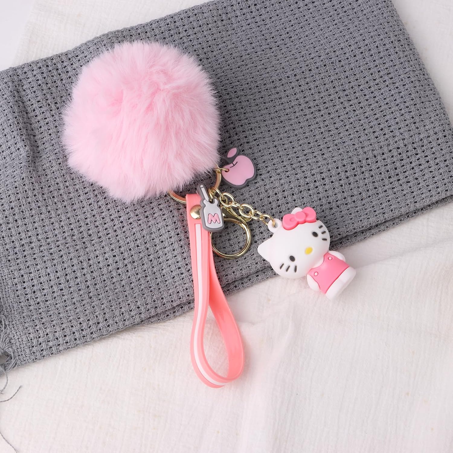 Hello Kitty Cute Keychain Accessory, Key Handbag Charms for Women