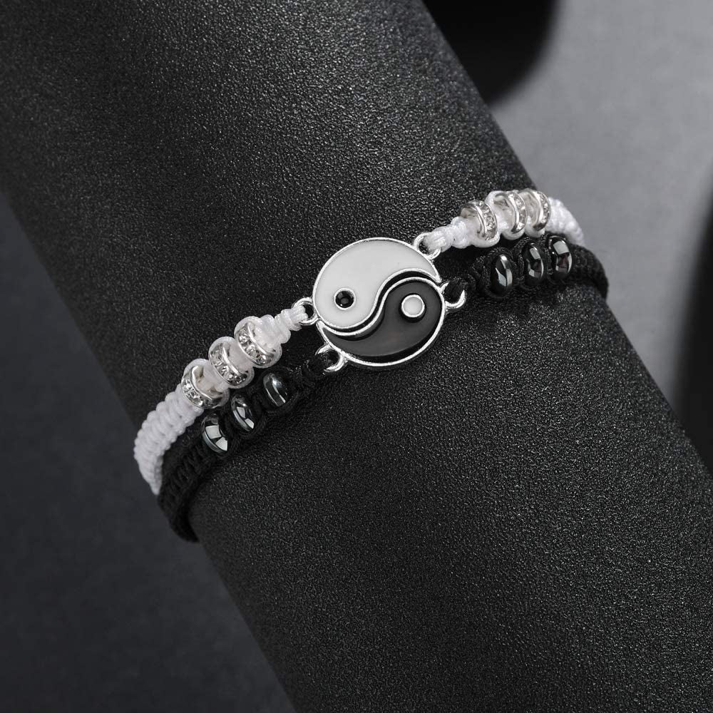 Matching Yin Yang Adjustable Bracelet